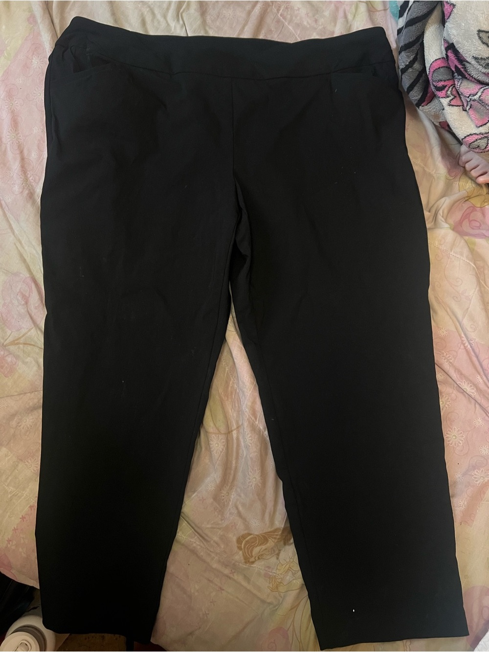 Terra & Sky Black Cropped Ankle Pants